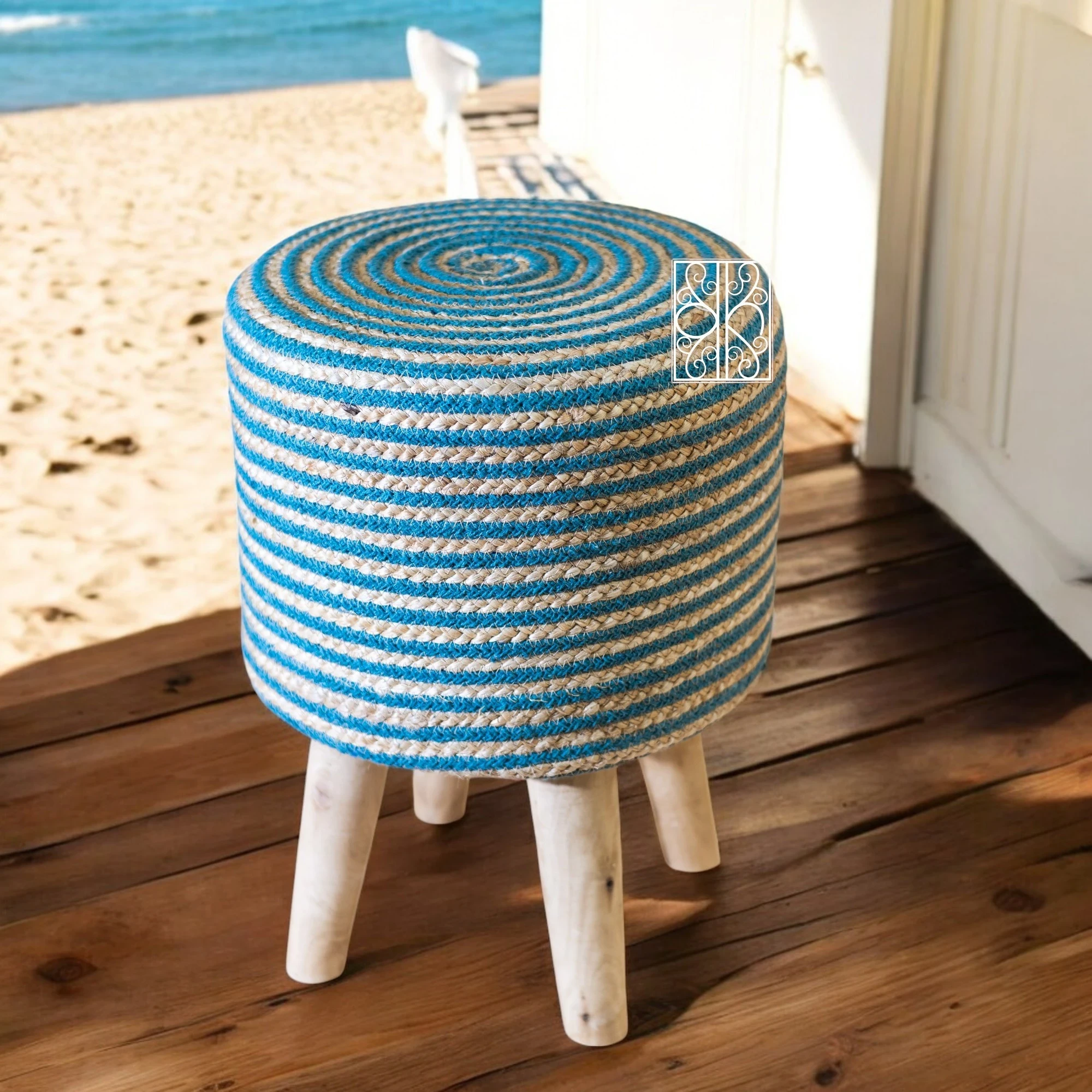 Handwoven Ottoman Stool